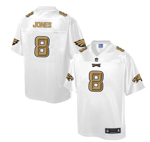 Men's Game Donnie Jones Nike Jersey White - #8 Pro Line Fashion NFL Philadelphia Eagles